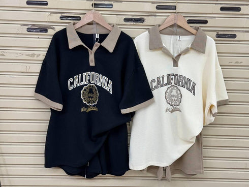 Be Chic Colour Contrast Shirt With Short Set